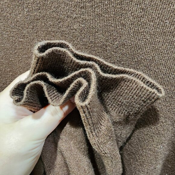 Pierre Cardin Men’s Brown V-Neck Sweater L Wool Blend Long Sleeve Pullover Casua - Picture 4 of 8